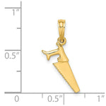 Load image into Gallery viewer, 14K Yellow Gold 3-D SAW Charm Pendant