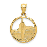Load image into Gallery viewer, 14K Yellow Gold 3-D WASHINGTON D.C. Skyline In Frame Charm Pendant