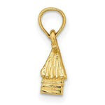 Load image into Gallery viewer, 14K Yellow Gold 3-D Bungalow Island Hut Charm Pendant