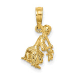 Load image into Gallery viewer, 14K Yellow Gold 3-D Island Warrior Dance Charm Pendant