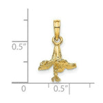 Load image into Gallery viewer, 14K Yellow Gold 3-D Hibiscus Flower Charm Pendant