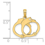 Load image into Gallery viewer, 14K Yellow Gold Moveable HANDCUFFS Charm Pendant