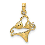 Load image into Gallery viewer, 14K Yellow Gold BIKINI BATHING SUIT Charm Pendant