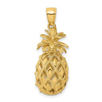 Load image into Gallery viewer, 14K Yellow Gold 3-D Textured & Polished Pineapple Charm Pendant