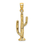 Load image into Gallery viewer, 14K Yellow Gold 3-D SAGUARO CACTUS Charm Pendant