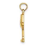 Load image into Gallery viewer, 14K Yellow Gold 2-D WINE GLASS Charm Pendant