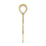 Load image into Gallery viewer, 14K Yellow Gold Polished Female Graduation Profile With Diploma Charm Pendant