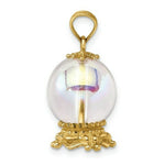 Load image into Gallery viewer, 14K Yellow Gold 3-D Crystal Ball Charm Pendant
