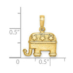 Load image into Gallery viewer, 14K Yellow Gold 3-D & Textured Republican Elephant Charm Pendant