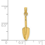 Load image into Gallery viewer, 14K Yellow Gold 3-D Garden Trowel Tool Charm Pendant