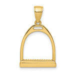 Load image into Gallery viewer, 14K Yellow Gold 3-D & Polished Large Horse Stirrup Charm Pendant