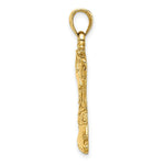 Load image into Gallery viewer, 14K Yellow Gold 2-D COWBOY BOOT With SPUR Charm Pendant