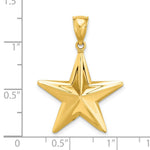 Load image into Gallery viewer, 14K Yellow Gold 3-D NAUTICAL STAR Charm Pendant