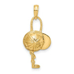 Load image into Gallery viewer, 14K Yellow Gold 2-D JOCKEY HELMET & CROP Charm Pendant