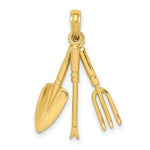 Load image into Gallery viewer, 14K Yellow Gold 3-D Moveable Garden Hand Tool Collection Charm Pendant