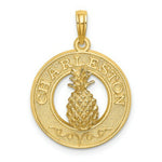Load image into Gallery viewer, 14K Yellow Gold Charleston On Round Frame With Pineapple Charm Pendant