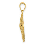 Load image into Gallery viewer, 14K Yellow Gold Sand Dollar With Starfish Charm Pendant