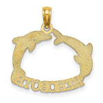 Load image into Gallery viewer, 14K Yellow Gold 2-D & Polished REHOBOTH With Jumping Dolphins Charm Pendant