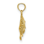 Load image into Gallery viewer, 14K Yellow Gold 2-D Polished and Engraved Fish Charm Pendant