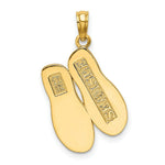 Load image into Gallery viewer, 14K Yellow Gold Large Sea Isle Double Flip-Flop Charm Pendant