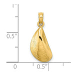 Load image into Gallery viewer, 14K Yellow Gold 2-D Polished MUSSEL SHELL Charm Pendant