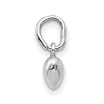 Load image into Gallery viewer, 14K White Gold Solid Polished Plain Puffed Heart Charm