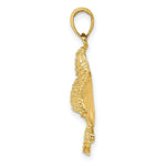 Load image into Gallery viewer, 14K Yellow Gold 2-D Textured Spotted Eagle Ray Charm Pendant