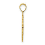 Load image into Gallery viewer, 14K Yellow Gold Jamaica Under Palm Tree In Disk Charm Pendant