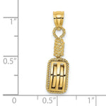 Load image into Gallery viewer, 14K Yellow Gold Block Mariners Pulley Charm Pendant