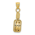 Load image into Gallery viewer, 14K Yellow Gold Block Mariners Pulley Charm Pendant