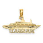 Load image into Gallery viewer, 14K Yellow Gold 2-D Nassau Under Cruise Ship Charm Pendant