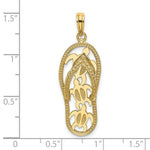 Load image into Gallery viewer, 14K Yellow Gold Triple Turtle Flip-Flop Charm Pendant