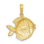 Load image into Gallery viewer, 14K Yellow Gold Polished and Engraved Fish Charm Pendant