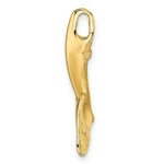 Load image into Gallery viewer, 14K Yellow Gold 3-D Polished and Engraved Whale Tail Charm Pendant