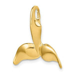 Load image into Gallery viewer, 14K Yellow Gold 3-D Polished and Engraved Whale Tail Charm Pendant