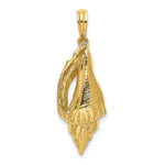 Load image into Gallery viewer, 14K Yellow Gold 2-D Polished Elongated Shell Charm Pendant
