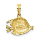 Load image into Gallery viewer, 14K Yellow Gold Polished and Engraved Fish Charm Pendant