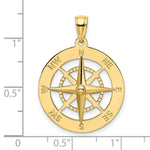 Load image into Gallery viewer, 14K Yellow Gold NAUTICAL COMPASS Charm Pendant