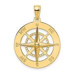 Load image into Gallery viewer, 14K Yellow Gold NAUTICAL COMPASS Charm Pendant