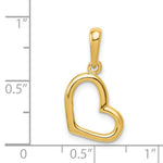 Load image into Gallery viewer, 14K Yellow Gold Solid Polished Plain Heart Pendant