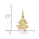 Load image into Gallery viewer, 14K Yellow Gold Solid Polished Chinese Long Life Charm