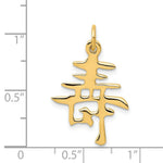 Load image into Gallery viewer, 14K Yellow Gold Solid Polished Chinese Long Life Charm