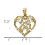 Load image into Gallery viewer, 14K Yellow Gold 35 INSIDE HEART Charm Pendant