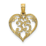 Load image into Gallery viewer, 14K Yellow Gold 35 INSIDE HEART Charm Pendant
