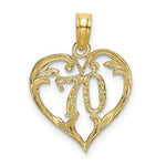 Load image into Gallery viewer, 14K Yellow Gold 70 INSIDE HEART Charm Pendant