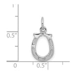 Load image into Gallery viewer, 14K White Gold Solid Polished Horseshoe Charm