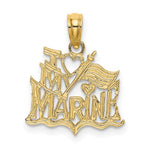 Load image into Gallery viewer, 14K Yellow Gold I Love My Marine