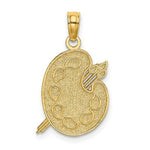 Load image into Gallery viewer, 14K Yellow Gold Engraved & Textured Painters Pallet Charm Pendant