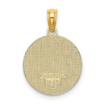 Load image into Gallery viewer, 14K Yellow Gold Textured Communion Cup on Round Disc Charm Pendant