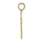 Load image into Gallery viewer, 14K Yellow Gold Beaded Lace Trim Cross Charm Pendant